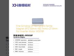 Grindage fin d'un aimant ferrite permanent (R72.50mm-r60.7mm) × 27.9mm Pour le moteur d'onduleur W5018F