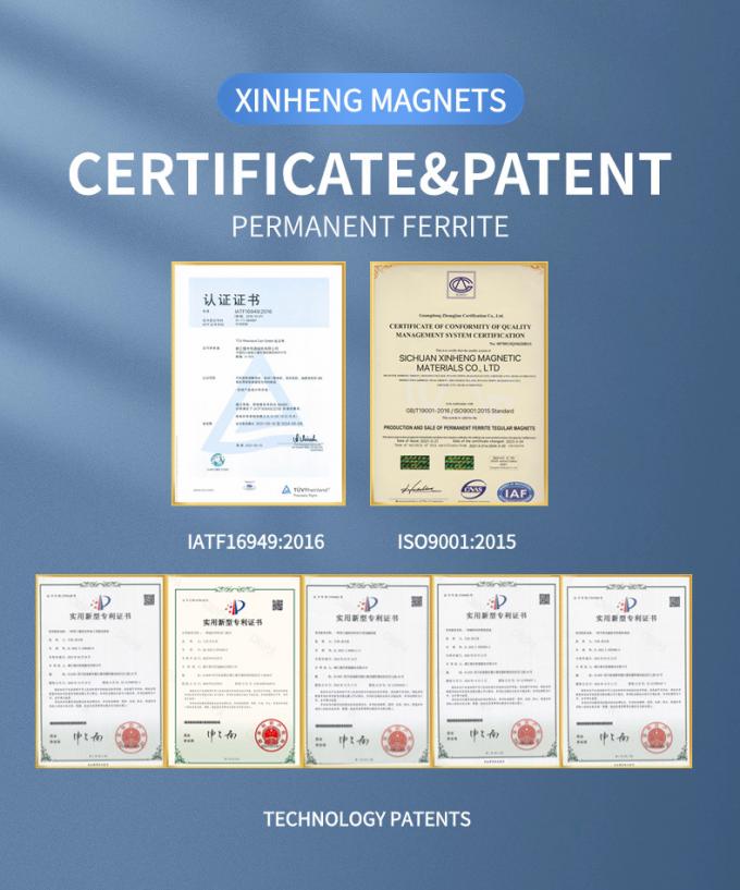 Magnéte permanent à haute densité relative de strontium ferrite avec